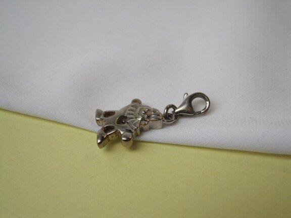 Zilveren bedel clown pierrot 1.6x1.2 cm - Afbeelding 5