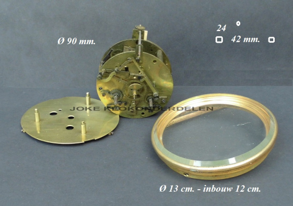 === Frans pendule uurwerk = oud === 38067