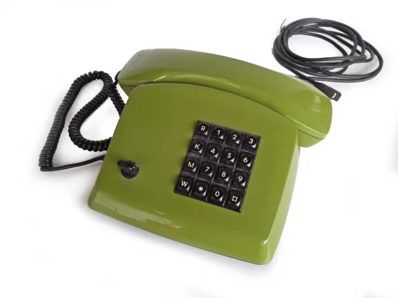 retro groene telefoon