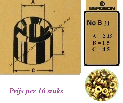 = Bergeon bouchons = B 21 = Brons = 31845