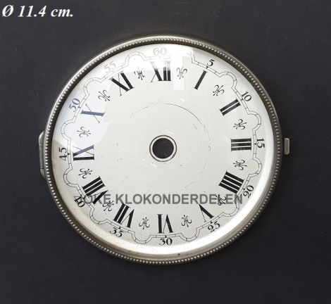 Pendule deur / wijzerplaat = bol glas 38267