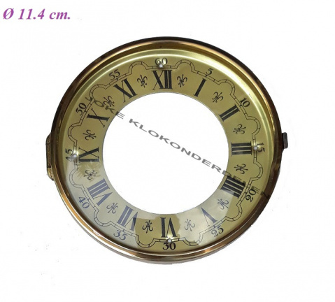 Pendule deur / wijzerplaat = bol glas = 38359