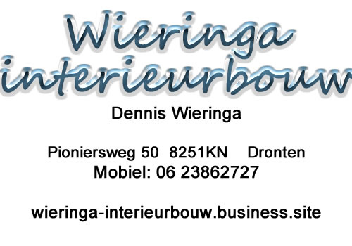 Wieringa Interieurbouw Pioniersweg 50 Dronten