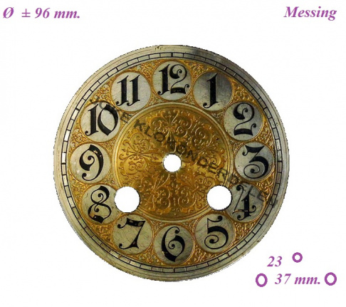 === Wijzerplaat = Franse pendule = oud === 36557