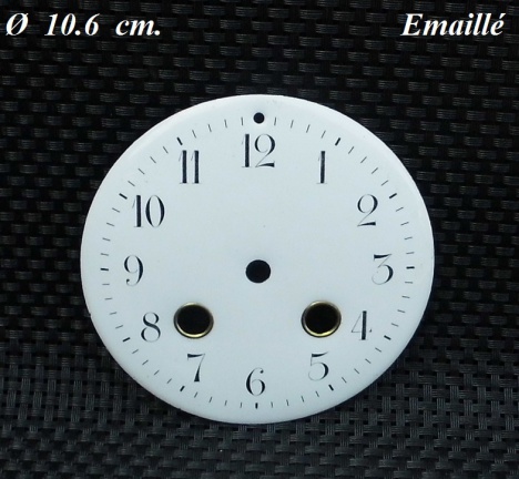 Wijzerpl = Franse pendule = bol = emaillé= 24755