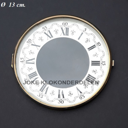 Pendule deur / wijzerplaat = bol glas 38418
