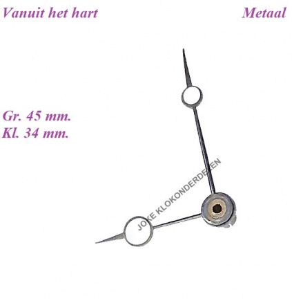 === Wijzers Franse pendule = oud === 38430