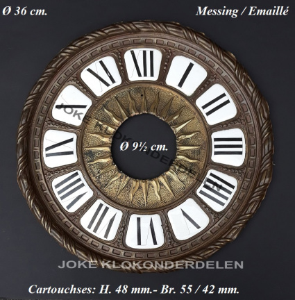 === Wijzerplaat = emaillé cartouches = 38426