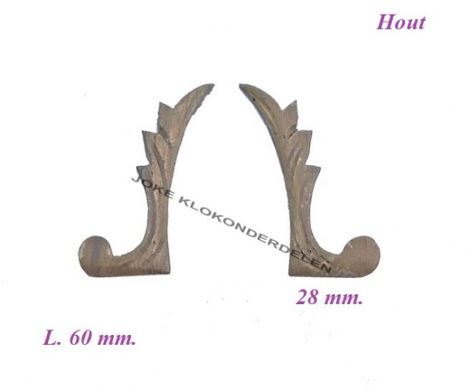 === 2 Klokkast ornamentjes = oud === 38439