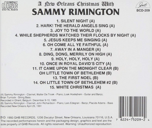 LP A New Orleans Christmas with Sammy Rimmington - Afbeelding 2