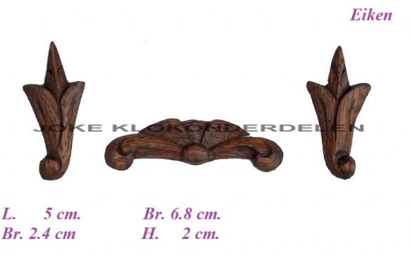 === 3 Klokkast ornamentjes = oud === 38715