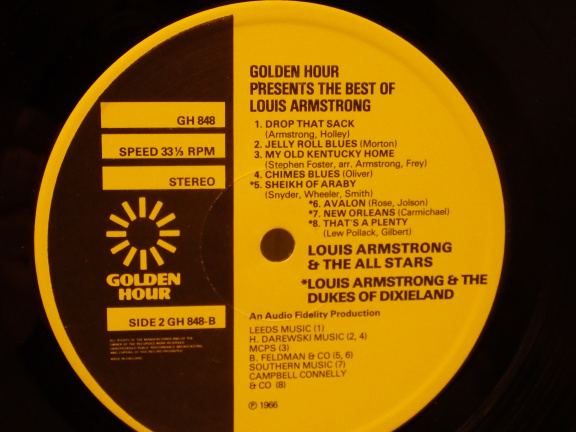 LP - The Best of Louis Armstrong - jazz. - Afbeelding 4