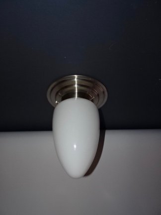 Art deco design plafonnière.Deco menhir opaal glas. - Afbeelding 2