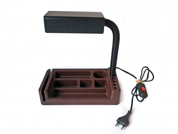 retro pennenbakje met lamp - Afbeelding 2