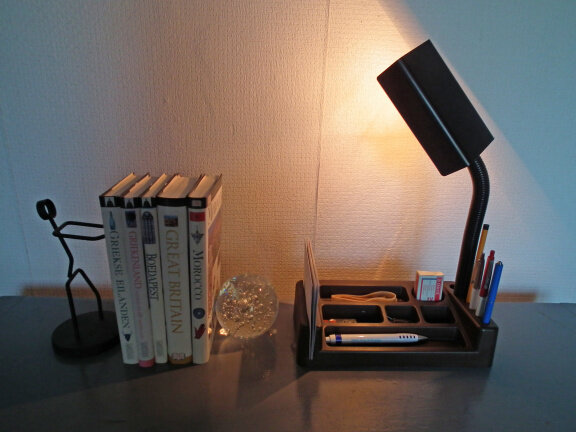 retro pennenbakje met lamp - Afbeelding 4