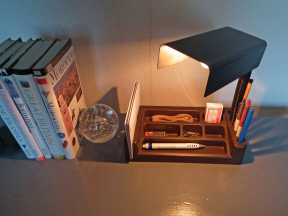 retro pennenbakje met lamp - Afbeelding 5
