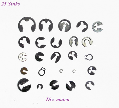 === 25 Wisselrad schijfjes / E clips = 39004