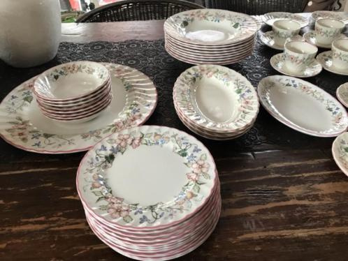 12 x gebaksbord van servies Wood & Sons of Myott of Mindel Springfields Jenny Rhodes - nr. 1