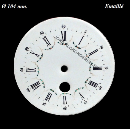 Wijzerplaat = Franse pendule = emaillé = 39027