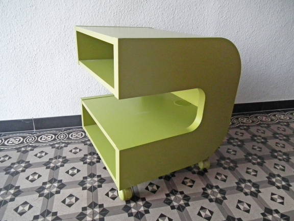 retro groen tv meubel