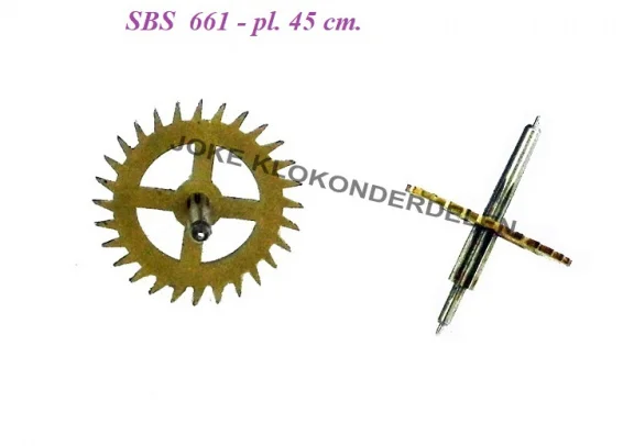= Ankerwiel voor uurwerk SBS 661-pl 45 cm. = 39069