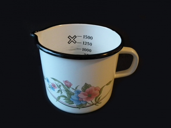 emaille maatbeker