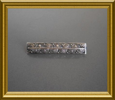 Antieke zilveren (800) broche - Afbeelding 2
