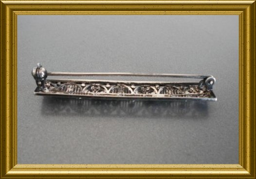 Antieke zilveren (800) broche - Afbeelding 6