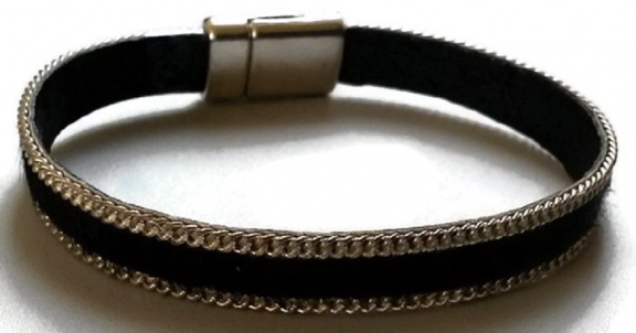 Leuke dames armband zwart vacht armbanden sieraden te koop online - Afbeelding 2