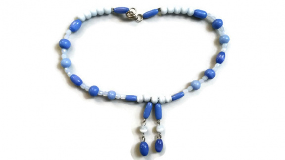Ketting meisjes blauw - nr. 1