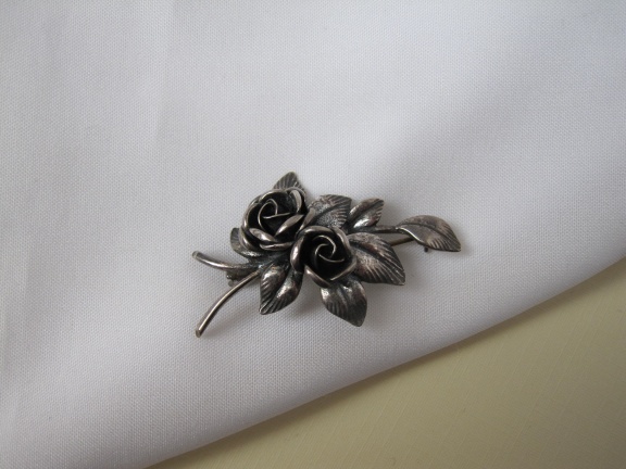 Zilveren broche Theodor Klotz roosjes 4.32.8 cm - Afbeelding 2