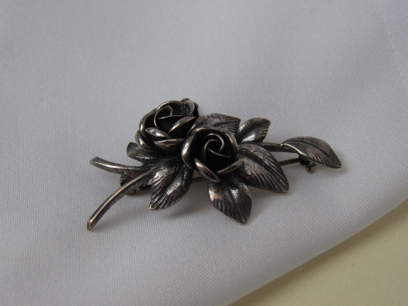 Zilveren broche Theodor Klotz roosjes 4.32.8 cm - Afbeelding 3