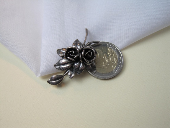 Zilveren broche Theodor Klotz roosjes 4.32.8 cm - Afbeelding 5