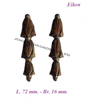 === 2 Klokkast ornamentjes = gebruikt === 39212 - nr. 1