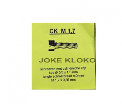 === Schroef messing = 1.7 = nieuw === 39017