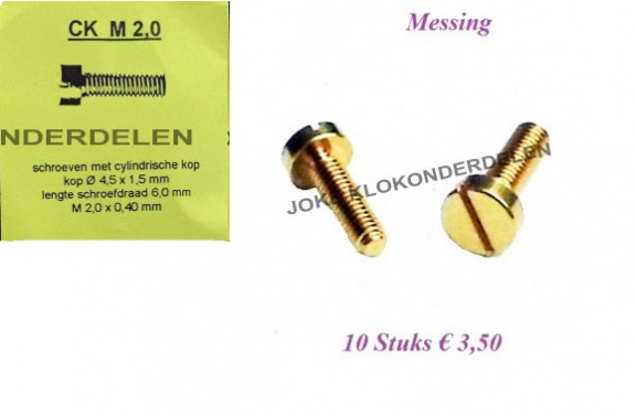 === Schroef messing = 2.0 = nieuw === 39016 - nr. 1