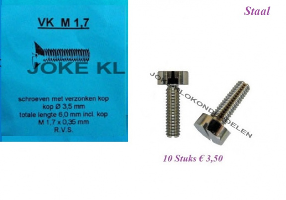=== Schroef staal = 1.7 = nieuw === 39013