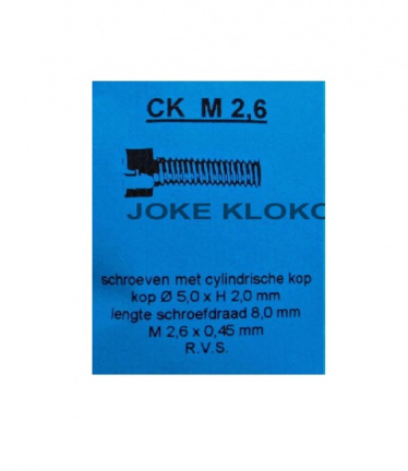 === Schroef staal = 2.6 = nieuw === 39010