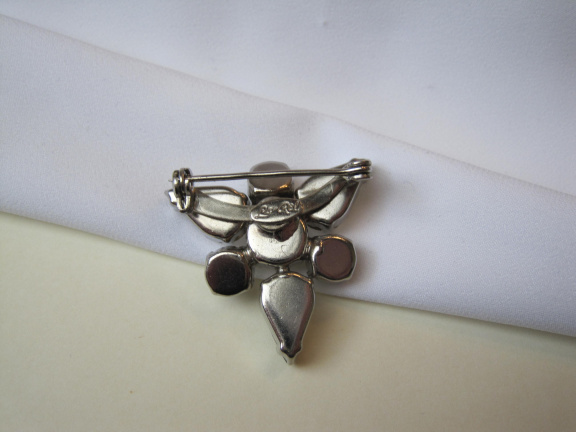 Broche La Rel zilverkleurig met heldere rijnstenen 2.8 cm - Afbeelding 4