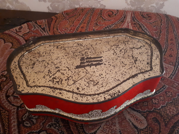 Brocant geschulpt blik van de Gruijter, Blikfabriek - Afbeelding 2