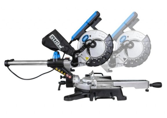Kapzaag verstek L+R trek 34 cm HM blad, zaagsnede 58 mm