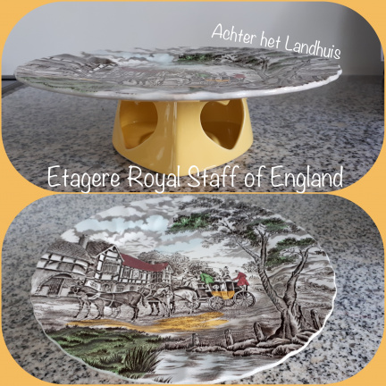Etagere Royal Staff of England van serviesdelen, Myott Royal Mail