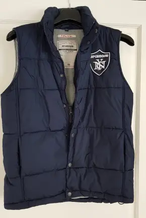 McGregor donker blauwe bodywarmer met capuchon maat 176 - nr. 1