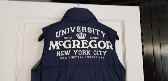 McGregor donker blauwe bodywarmer met capuchon maat 176 - Afbeelding 5