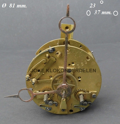 === Oeil-de-Boeuf / Schoolklok uurwerk = oud = 39417