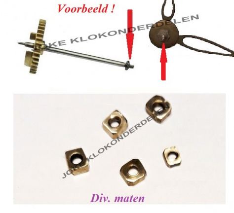 5 Comtoise wijzer moertjes = gebruikt 38369
