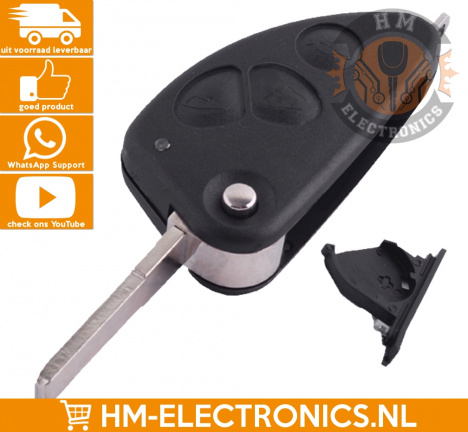 Alfa Romeo 156 159 166 sleutel klapsleutel behuizing +LOGO - nr. 1