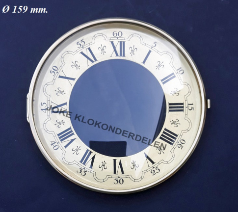 Pendule deur / wijzerplaat = bol glas = 39261