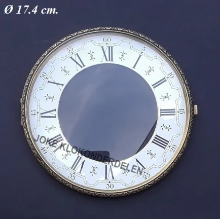 = Pendule deur / wijzerplaat = bol glas = 39230