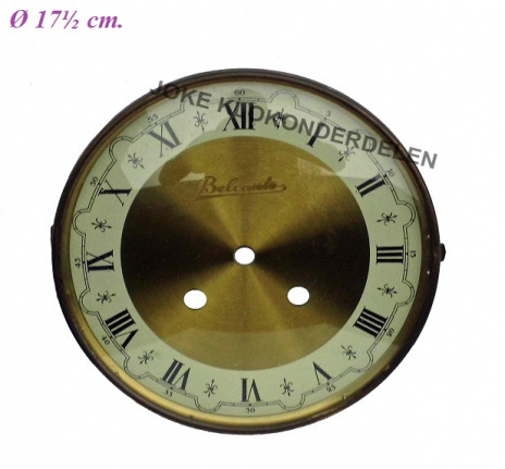 Pendule deur / wijzerplaat = bol glas = 39146